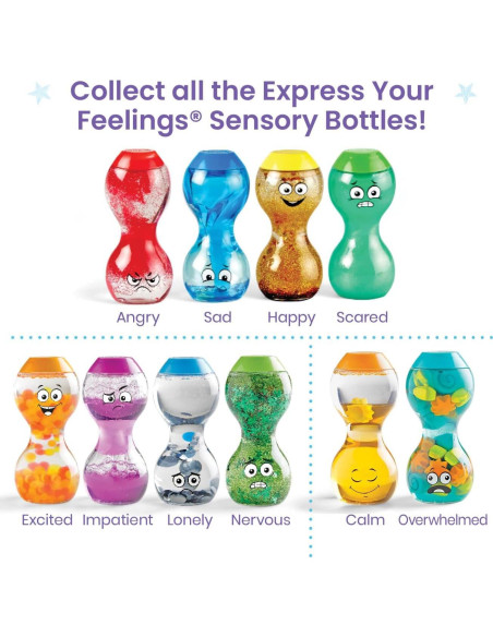 Botellas Sensoriales Hand2Mind - Emociones para Niños 4 Piezas