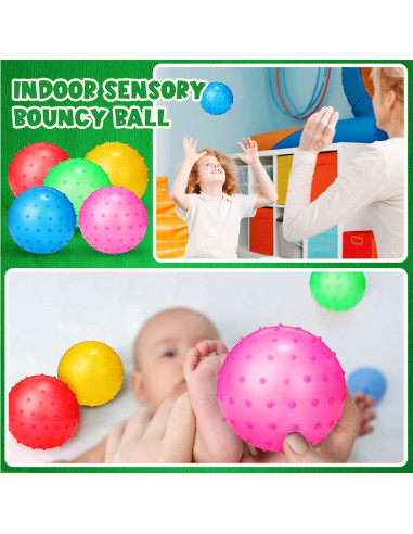 Bolas Sensory Inflables Jerify 12 cm - 24 Piezas Multicolores