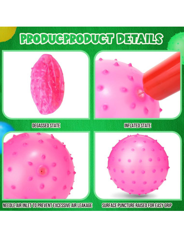 Bolas Sensory Inflables Jerify 12 cm - 24 Piezas Multicolores