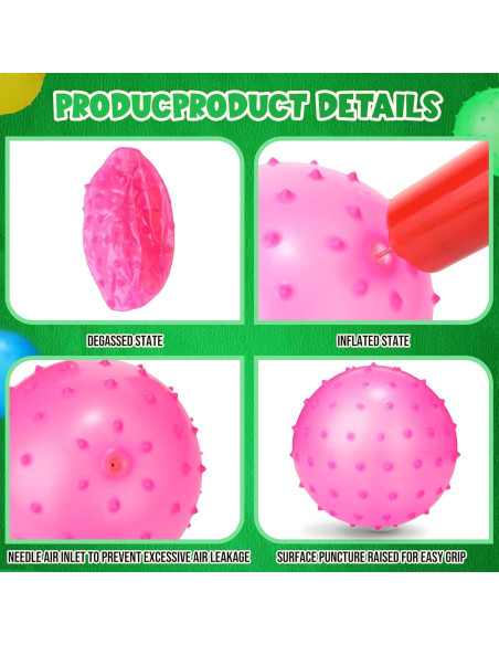 Bolas Sensory Inflables Jerify 12 cm - 24 Piezas Multicolores