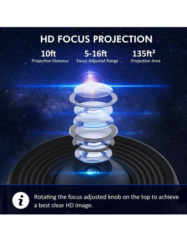 Proyector de Estrellas Syslux 4K HD para Niños - Luz Nocturna