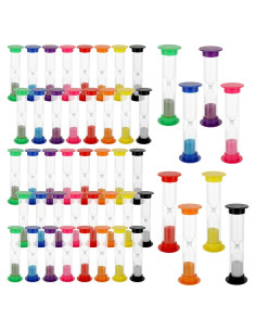 48 Relojes de Arena de 2 Minutos WOPPLXY Coloridos