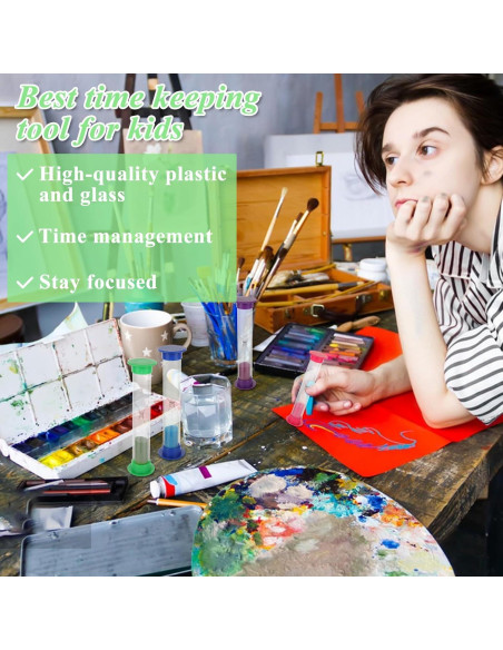 48 Relojes de Arena de 2 Minutos WOPPLXY Coloridos