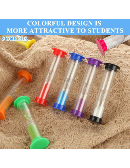 48 Relojes de Arena de 2 Minutos WOPPLXY Coloridos