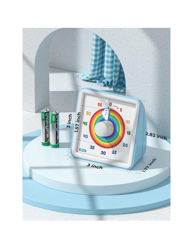 Temporizador Visual LIORQUE 60 Minutos Arcoíris para Niños