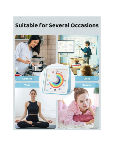 Temporizador Visual LIORQUE 60 Minutos Arcoíris para Niños