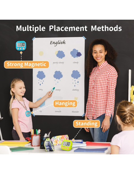 Temporizadores Digitales Magnéticos AOUCE Paquete de 2 Temporizadores Digitales Magnéticos AOUCE Paquete de 2