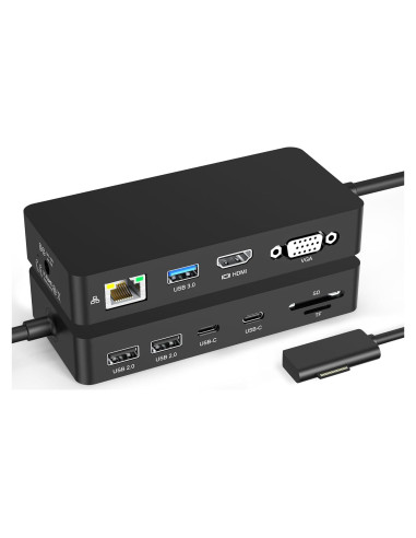 Dock Microsoft Surface 11 en 1 Triple Pantalla 4K HDMI VGA