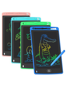 Paquete de 4 Tabletas de Escritura LCD TQU 8.5" Coloridas