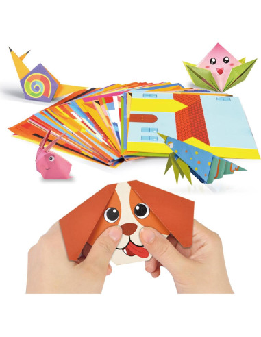 Kit de Origami Firstop 308 Hojas 14x14 cm con Guía