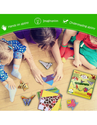 Kit de Origami Firstop 308 Hojas 14x14 cm con Guía