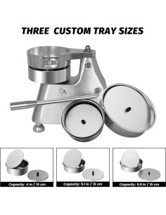 Prensa de Hamburguesas Hakka SL-035 Acero Inoxidable 3 en 1 2