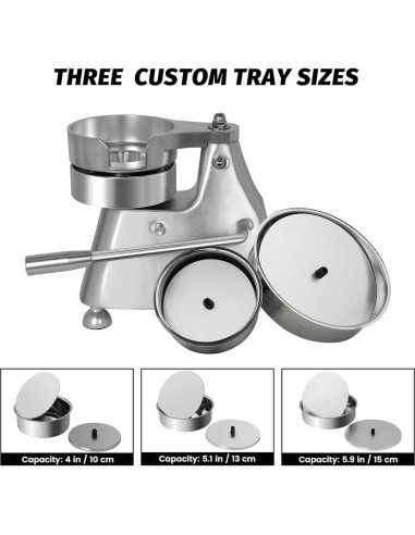 Prensa de Hamburguesas Hakka SL-035 Acero Inoxidable 3 en 1