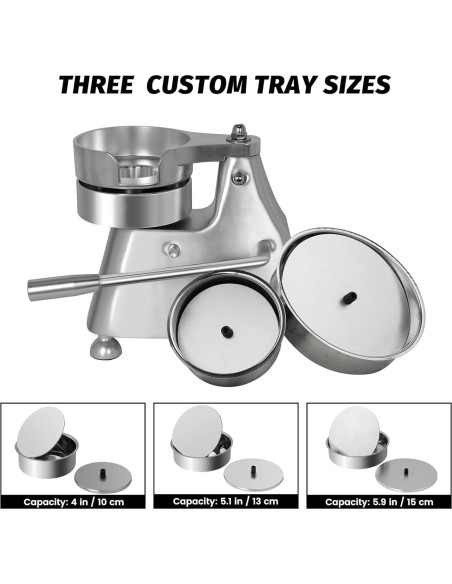 Prensa de Hamburguesas Hakka SL-035 Acero Inoxidable 3 en 1