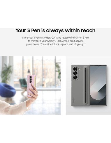 Funda Samsung Galaxy Z Fold 6 con S Pen Rosa