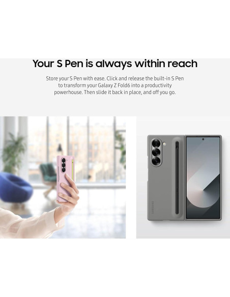 Funda Samsung Galaxy Z Fold 6 con S Pen Rosa Funda Samsung Galaxy Z Fold 6 con S Pen Rosa