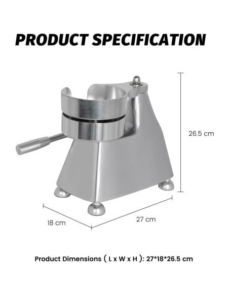 Prensa de Hamburguesas Hakka SL-035 Acero Inoxidable 3 en 1