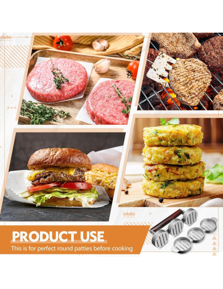 Prensa para Mini Hamburguesas Teenyyou 3 Moldes 24.5 cm Prensa para Mini Hamburguesas Teenyyou 3 Moldes 24.5 cm