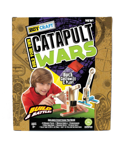 Juego de Guerras de Catapultas Boy Craft - 20 Piezas de Madera