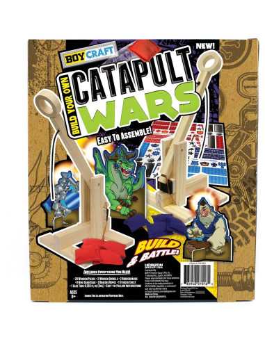 Juego de Guerras de Catapultas Boy Craft - 20 Piezas de Madera