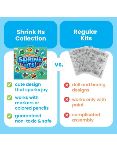 Kit de Arte que Se Encoge Ooly Cute Crew 28 Piezas DIY