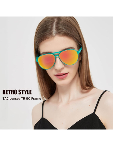 Gafas de sol vintage polarizadas Lasiyanor UV400 menta Gafas de sol vintage polarizadas Lasiyanor UV400 menta