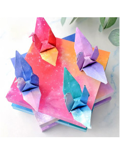 Kit de Papel Origami Estrellado JIULIN - 400 Hojas 9.5x9.5cm 2