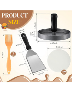 Molde para Hamburguesas Dunkive Acero Inoxidable 11.94 cm 2