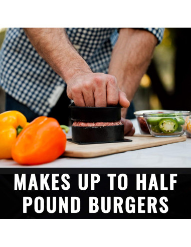 Prensa de Hamburguesas Rellena Grillaholics 3 en 1 - 190g