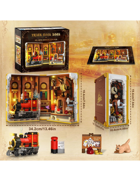 HOGOKIDS Estación de Tren Mágica 1300 Piezas Juguete de Construcción HOGOKIDS Estación de Tren Mágica 1300 Piezas Juguete de Construcción