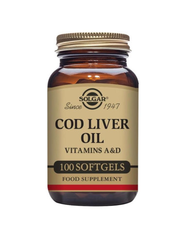 Solgar Aceite de Hígado de Bacalao 100 Cápsulas Blandas Vitaminas A y D