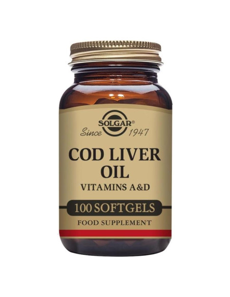 Solgar Aceite de Hígado de Bacalao 100 Cápsulas Blandas Vitaminas A y D