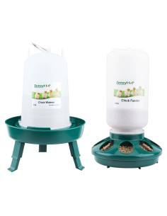 Kit Alimentador y Bebedero ZenxyHoC 1.1L para Pollitos