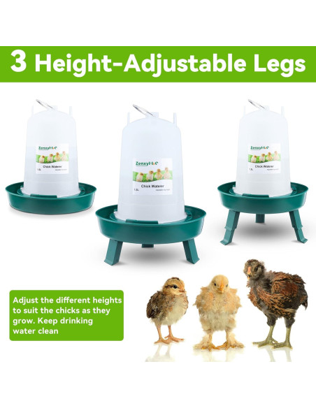 Kit Alimentador y Bebedero ZenxyHoC 1.1L para Pollitos
