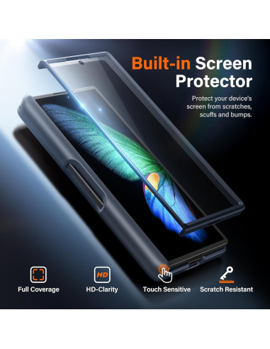 Funda MOBOSI para Samsung Galaxy Z Fold 6 con Soporte Negro