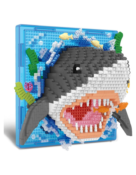 Juego de Bloques de Construcción 3D Tiburón BseSparklion 1644 PCS