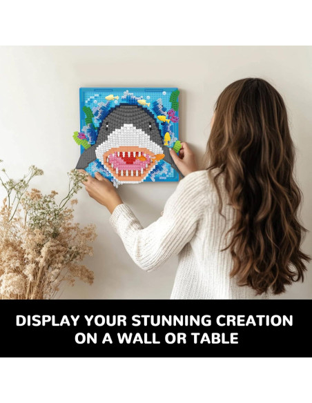 Juego de Bloques de Construcción 3D Tiburón BseSparklion 1644 PCS