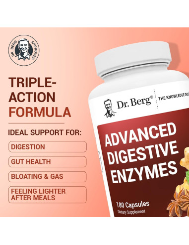 Enzimas Digestivas Avanzadas Dr. Berg 180 Cápsulas con Vinagre