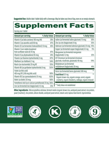 MegaFood One Daily Multivitamina 30 Tabletas - Soporte Inmunológico MegaFood One Daily Multivitamina 30 Tabletas - Soporte Inmunológico