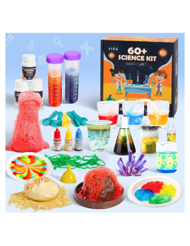 Kit Científico 60+ Melican para Niños 5-8 Años - Experimentos STEM
