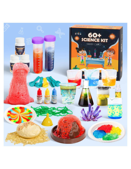 Kit Científico 60+ Melican para Niños 5-8 Años - Experimentos STEM Kit Científico 60+ Melican para Niños 5-8 Años - Experimentos STEM