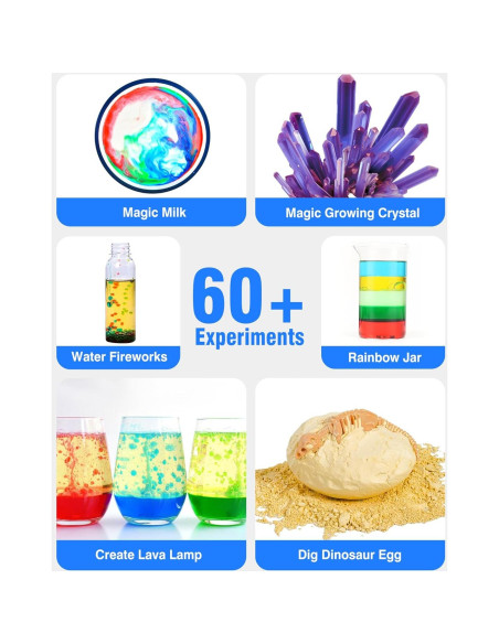Kit Científico 60+ Melican para Niños 5-8 Años - Experimentos STEM Kit Científico 60+ Melican para Niños 5-8 Años - Experimentos STEM