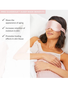 Máscara de Sueño PMD Silversilk Rosa 17.8x7.6 cm 2