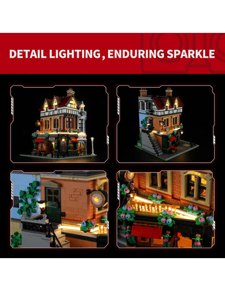 Kit de Luz LED BRIKSMAX para Lego Tudor Corner 10350 Kit de Luz LED BRIKSMAX para Lego Tudor Corner 10350