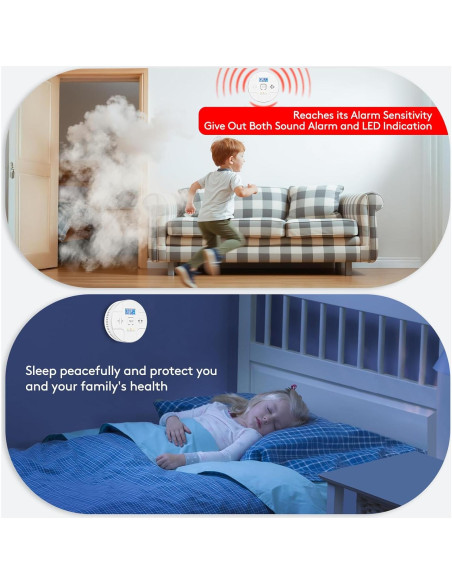 Alarma Combinada de Humo y Monóxido ARIKON 85 dB LCD