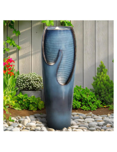 Fuente de Jardín Naturefalls 98 cm Azul con Luz LED