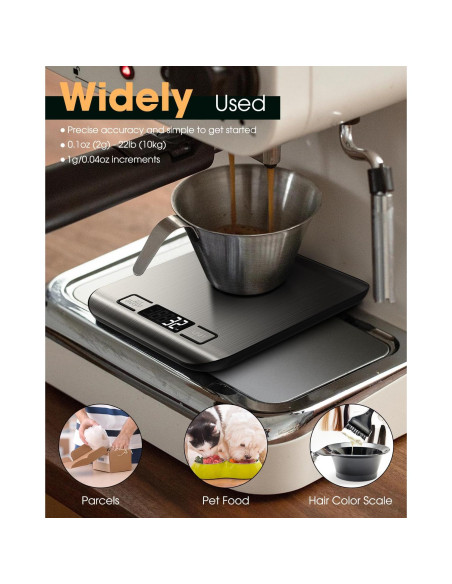 Balanza de Cocina Digital Mik-Nana 10 kg Plata LCD 6 Unidades