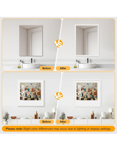 Moldura de Corona Autoadhesiva Blanca HOHNNYREET 5m x 2.6cm