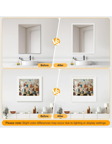 Moldura de Corona Autoadhesiva Blanca HOHNNYREET 5m x 2.6cm