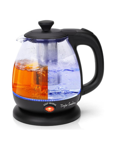 Hervidor Eléctrico Taylor Swoden 1L con Infusor de Té y Luz LED